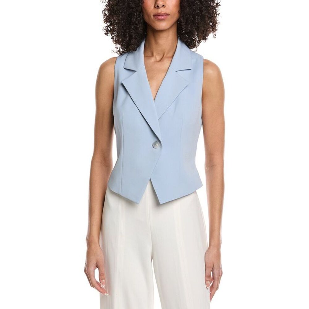 Kenneth Cole Womens Fitted Vest, Blue